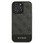 Guess GUHCP13LG4GLGR Grey 4G Stripe Collection Kryt iPhone 13 Pro
