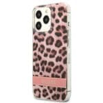 Guess GUHCP13LHSLEOP Pink Leopard Kryt iPhone 13 Pro