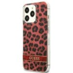Guess GUHCP13LHSLEOR Red Leopard Kryt iPhone 13 Pro