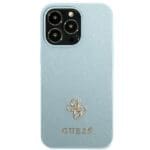 Guess GUHCP13LPS4MB Blue Saffiano 4G Small Metal Logo Kryt iPhone 13 Pro