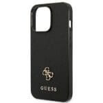 Guess GUHCP13LPS4MK Black Saffiano 4G Small Metal Logo Kryt iPhone 13 Pro