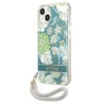 Guess GUHCP13MHFLSN Green Flower Strap Kryt iPhone 13