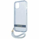Guess GUHCP13MHTSGSB Blue Translucent Stap Kryt iPhone 13