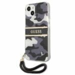 Guess GUHCP13MKCABBK Black Camo Strap Collection Kryt iPhone 13