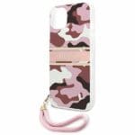 Guess GUHCP13MKCABPI Pink Camo Strap Collection Kryt iPhone 13
