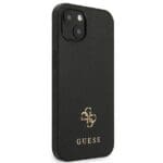 Guess GUHCP13MPS4MK Black Saffiano 4G Small Metal Logo Kryt iPhone 13