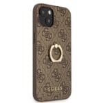 Guess GUHCP13S4GMRBR Brown 4G With Ring Stand Kryt iPhone 13 Mini