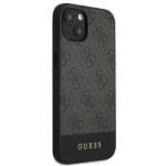 Guess GUHCP13SG4GLGR Grey 4G Stripe Collection Kryt iPhone 13 Mini