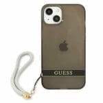 Guess GUHCP13SHTSGSK Black Translucent Stap Kryt iPhone 13 Mini