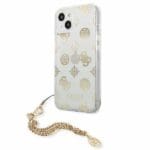 Guess GUHCP13SKSPEGO Gold Peony Chain Collection Kryt iPhone 13 Mini