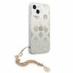 Guess GUHCP13SKSPEGO Gold Peony Chain Collection Kryt iPhone 13 Mini