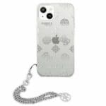 Guess GUHCP13SKSPESI Silver Peony Chain Collection Kryt iPhone 13 Mini