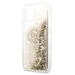 Guess GUHCP13SLG4GGO Gold Hardcase 4G Big Liquid Glitter Kryt iPhone 13 Mini