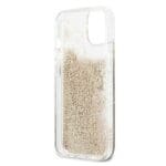 Guess GUHCP13SLG4GGO Gold Hardcase 4G Big Liquid Glitter Kryt iPhone 13 Mini