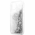 Guess GUHCP13SLG4GSI Silver 4G Big Liquid Glitter Kryt iPhone 13 Mini