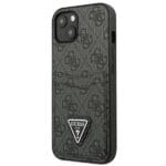 Guess GUHCP13SP4TPK Black 4G Triangle Logo Cardslot Kryt iPhone 13 Mini