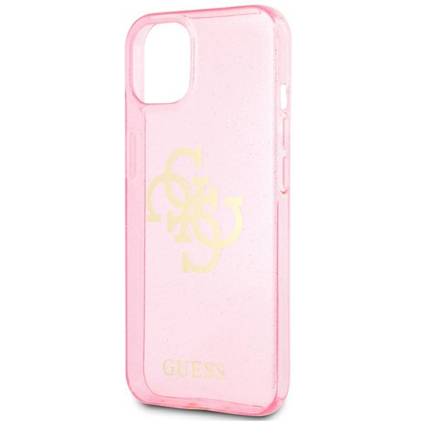 Guess GUHCP13SPCUGL4GPI Pink Hardcase Glitter 4G Big Logo Kryt iPhone 13 Mini