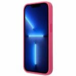 Guess GUHCP13SPS4MF Pink Saffiano 4G Small Metal Logo Kryt iPhone 13 Mini