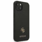 Guess GUHCP13SPS4MK Black Saffiano 4G Small Metal Logo Kryt iPhone 13 Mini