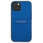 Guess GUHCP13SPSASBBL Blue Saffiano Strap Kryt iPhone 13 Mini