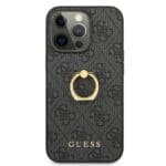 Guess GUHCP13X4GMRGR Grey 4G With Ring Stand Kryt iPhone 13 Pro Max