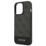 Guess GUHCP13XG4GLGR Grey 4G Stripe Collection Kryt iPhone 13 Pro Max