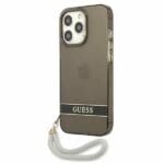 Guess GUHCP13XHTSGSK Black Translucent Stap Kryt iPhone 13 Pro Max