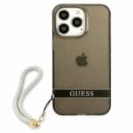 Guess GUHCP13XHTSGSK Black Translucent Stap Kryt iPhone 13 Pro Max