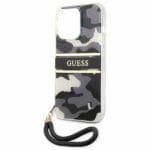 Guess GUHCP13XKCABBK Black Camo Strap Collection Kryt iPhone 13 Pro Max
