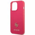 Guess GUHCP13XPS4MF Pink Saffiano 4G Small Metal Logo Kryt iPhone 13 Pro Max