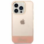 Guess GUHCP14LHGCOP Pink Translucent Kryt iPhone 14 Pro