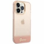 Guess GUHCP14LHGCOP Pink Translucent Kryt iPhone 14 Pro