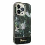 Guess GUHCP14LHGJGHA Green Jungle Collection Kryt iPhone 14 Pro