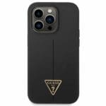 Guess GUHCP14LSLTGK Black Silicone Triangle Kryt iPhone 14 Pro