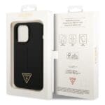 Guess GUHCP14LSLTGK Black Silicone Triangle Kryt iPhone 14 Pro