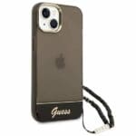 Guess GUHCP14MHGCOHK Black Translucent Pearl Strap Kryt iPhone 14 Plus