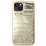 Guess GUHCP14MHGCRHD Gold Croco Collection Kryt iPhone 14 Plus