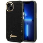 Guess GUHCP14MHGCRHK Black Croco Collection Kryt iPhone 14 Plus