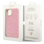 Guess GUHCP14MHGCRHP Pink Croco Collection Kryt iPhone 14 Plus