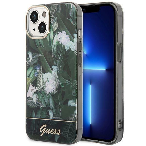 Guess GUHCP14MHGJGHA Green Jungle Collection Kryt iPhone 14 Plus