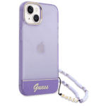 Guess GUHCP14SHGCOHU Purple Translucent Pearl Strap Kryt iPhone 14