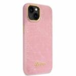 Guess GUHCP14SHGCRHP Pink Croco Collection Kryt iPhone 14