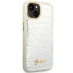 Guess GUHCP14SHGCRHS Silver Croco Collection Kryt iPhone 14