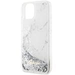 Guess GUHCP14SLCSGSGH White Hardcase Liquid Glitter Marble Kryt iPhone 14