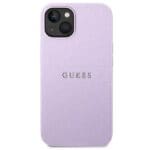 Guess GUHCP14SPSASBPU Purple Saffiano Strap Kryt iPhone 14