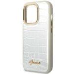 Guess GUHCP14XHGCRHS Silver Croco Collection Kryt iPhone 14 Pro Max