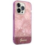 Guess GUHCP14XHGJGHP Pink Jungle Collection Kryt iPhone 14 Pro Max