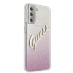 Guess GUHCS21MPCUGLSPI Pink Glitter Gradient Script Kryt Samsung S21 Plus