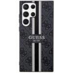 Guess GUHCS23LP4RPSK Black 4G Printed Stripe Kryt Samsung S23 Ultra