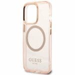 Guess GUHMP13LHTCMP Pink Gold Outline Translucent MagSafe Kryt iPhone 13 Pro